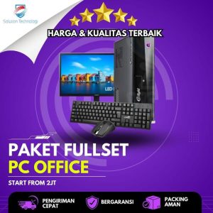 PC Rakitan Fullset Office - Core i5 8GB SSD 240GB + Monitor + Keymouse - I5-2400 3.1GHZ - I5-2400 3.1GHZ